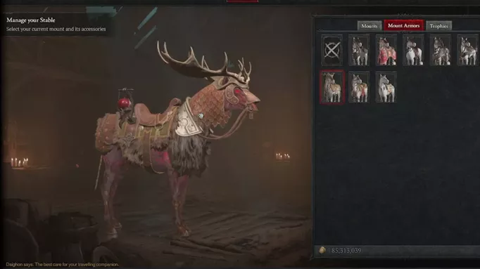 Diablo 4 Mount Armour dropped by a monster