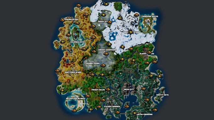 All campfire locations in Fortnite Chapter 4 Season 4