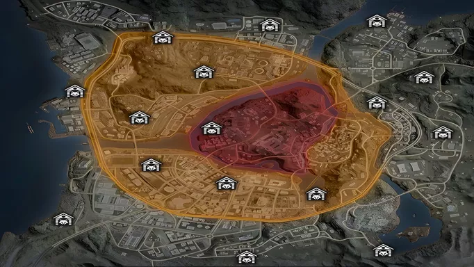 A map of all the Doghouse locations on Urzikstan in MW3 Zombies