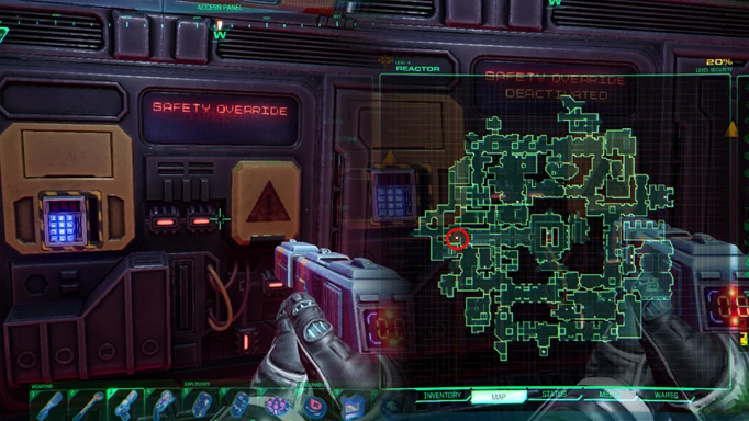 System Shock: Safety Override controls location