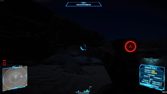 gameplay of Silica showing the sniper class at night