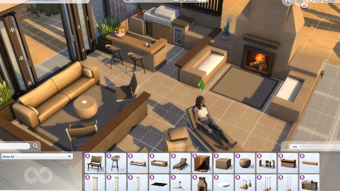 The Sims 4 Desert Luxe Kit build mode items