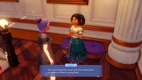 Screenshot of Mirabel during the Disney Dreamlight Valley: A Taste of Home quest