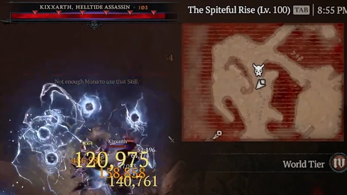 Kixxarth marked on the map in Diablo 4