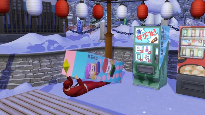 Death by vending machine in The Sims 4