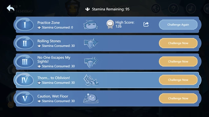 Level options in the Bouncing Blobby Slimes Web Event