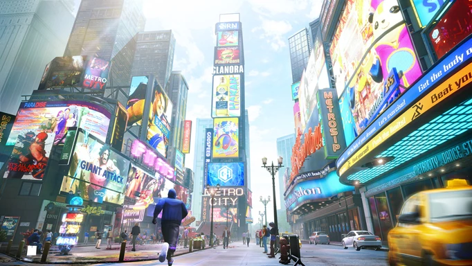 Image shows Metro City from Street Fighter 6