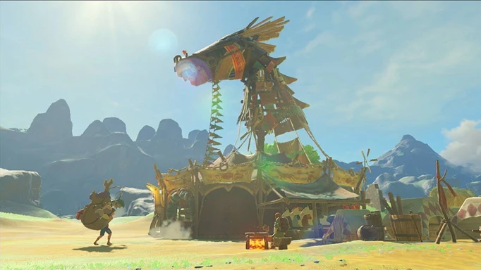 Screenshot of a stable in Zelda: Tears of the Kingdom