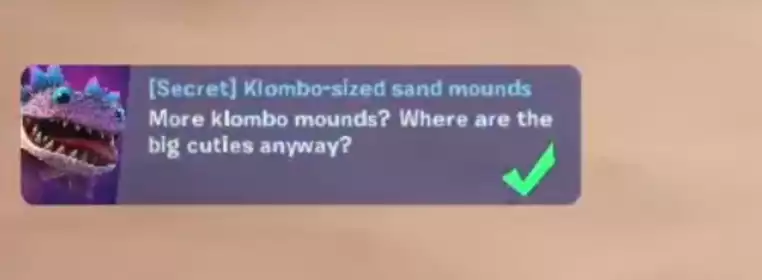 Fortnite Lost And Mound (Sand) Secret Klombo Quest | How To Complete And Find Sand Mound Locations