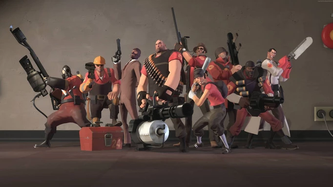 an image of all the Team Fortress 2 classes