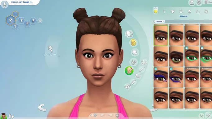 A screenshot of Create a Sim showing the More Columns mod, one of the best to download in The Sims 4