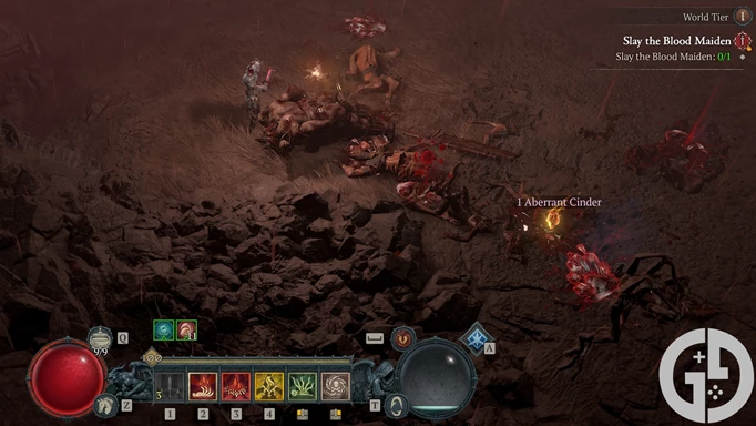 Image of an Abberant Cinder on the ground in Diablo 4