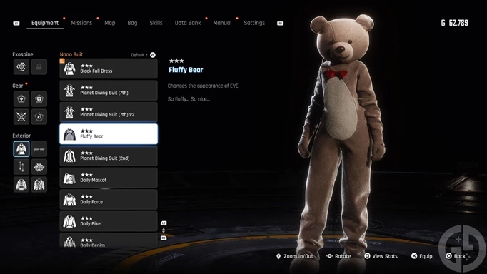 The Fluffy Bear Nano Suit in Stellar Blade
