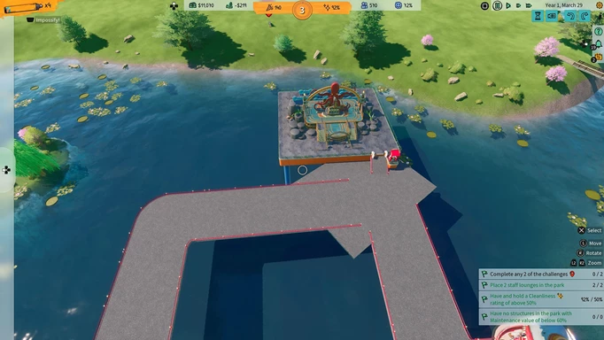 Screenshot showing the Kraken ride in Park Beyond