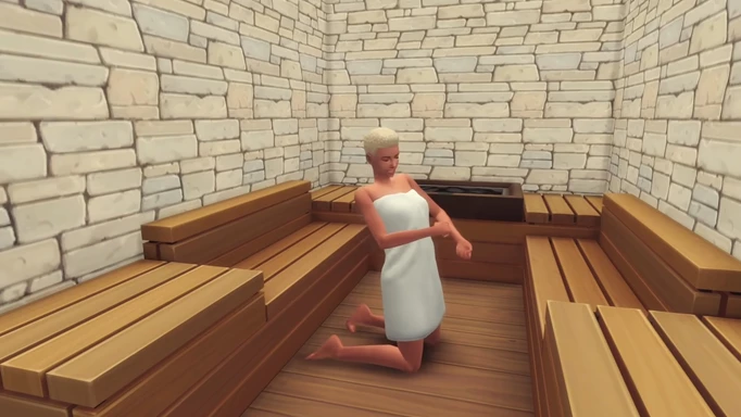 Death in the sauna in The Sims 4