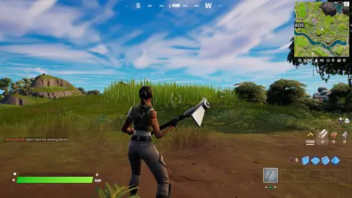 Fortnite Tall Grass on a hill.