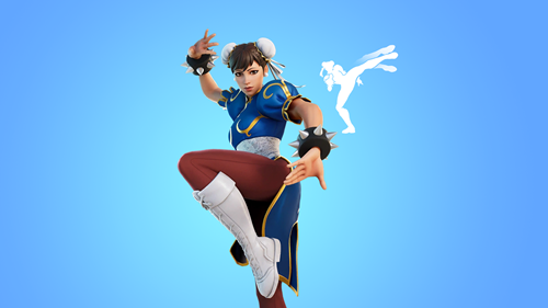 Chun-Li as she appears in Fortnite.