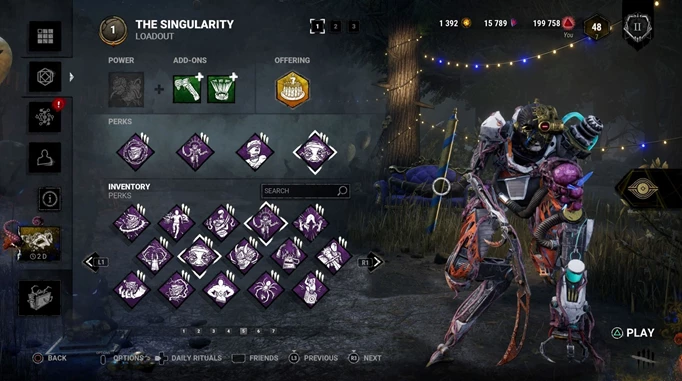 The Stealthy Singularity build in Dead by Daylight