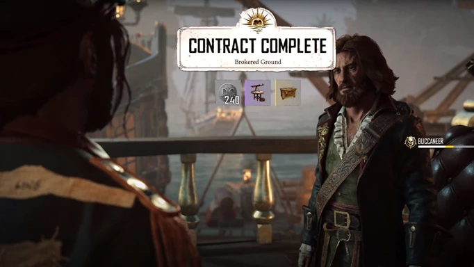 Completing a contract for Silver in Skull and Bones
