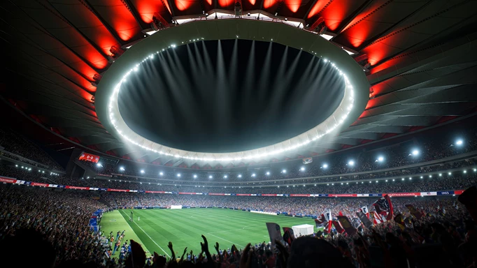 Image of the Metropolitano stadium in EA Sports FC 24