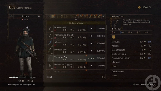 The Veteran's Arc bow for the Archer in Dragon's Dogma 2