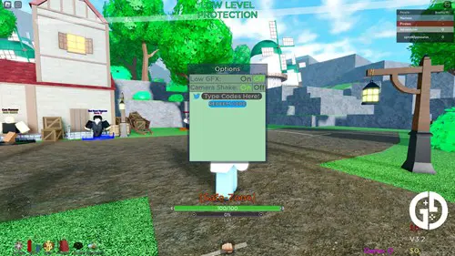 The interface for redeeming Legacy Piece codes