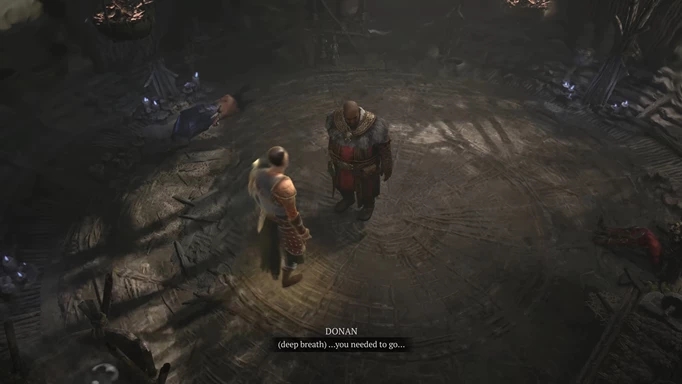 Donan accepting his son's fate in Diablo 4