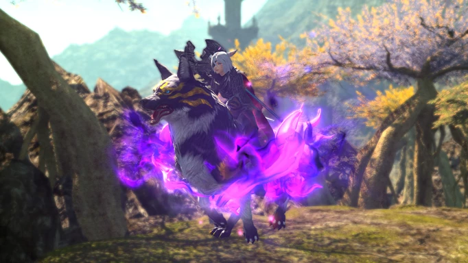 FFXIV Lunar Kamuy is a wolf-like mount introduced in Stormblood