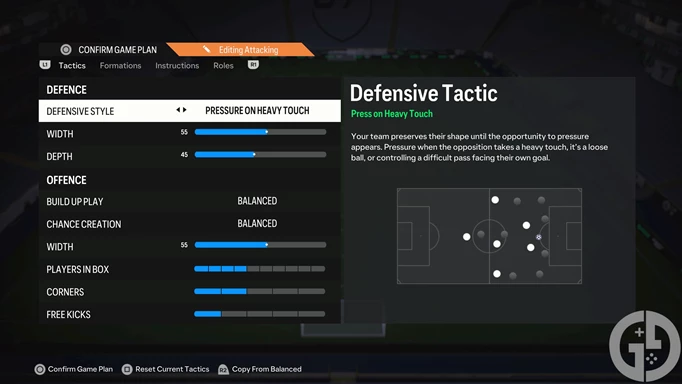 Image of the Attacking 4-2-3-1 custom tactic in EA FC 24