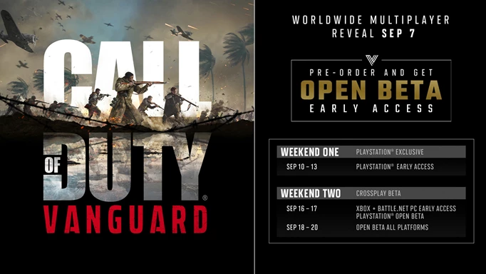 Call of Duty Vanguard beta dates