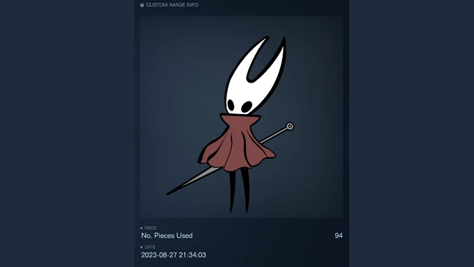Image of the Hollow Knight Hornet decal in Armored Core 6