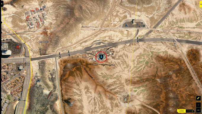 the map location of the Wheel Of Fortune Tarot Card in Cyberpunk 2077