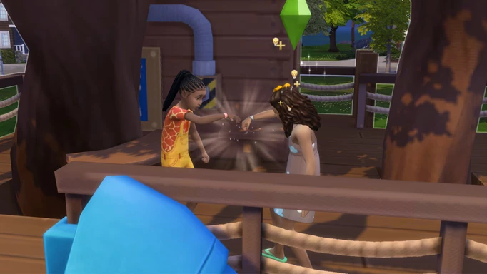 The Sims 4 Growing Together: Bracelet Buddy interaction