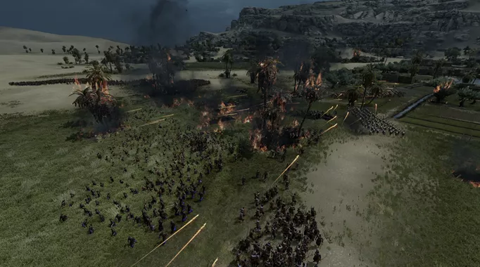 an image of a battle in Total War: PHARAOH