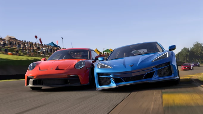 An image of two cars in Forza Motorsport in the list
