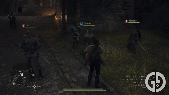 Pawns standing around the player in Dragon's Dogma 2