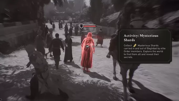 Pickpocketing Mysterious Shards from Order members in Assassin's Creed Mirage