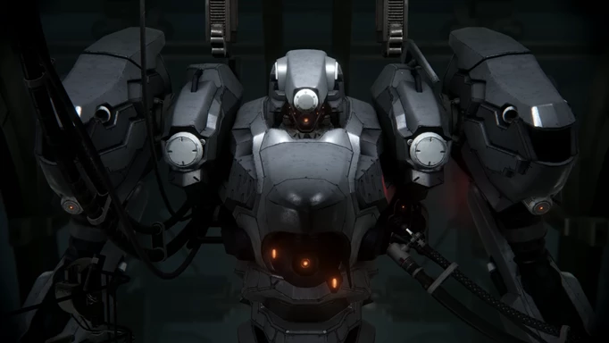 Matte grey mech in Armored Core 6
