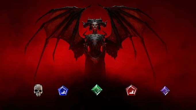 Image of different Gems in Diablo 4