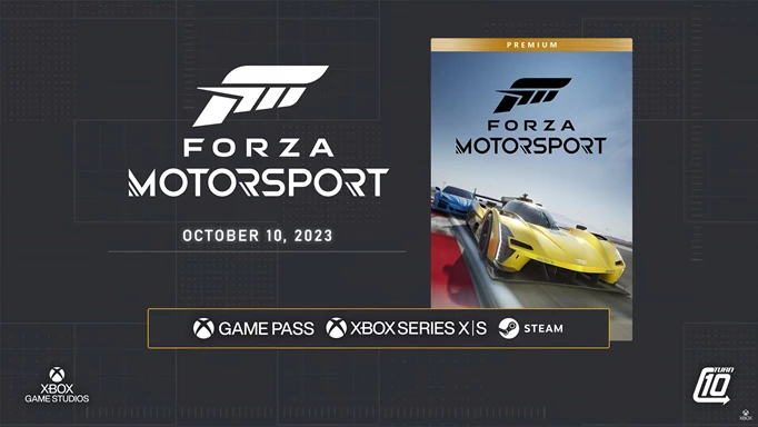 Forza Motorsport's release date as shown in the Xbox Game Showcase