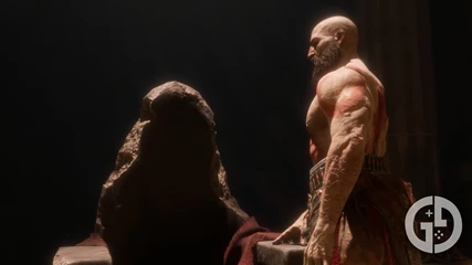 Kratos Touching Throne
