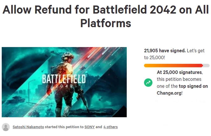 Battlefield 2042 Players Are Officially Demanding Refunds