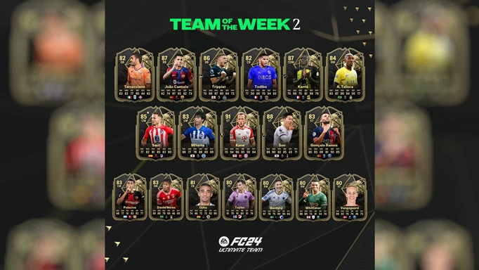 Image of the TOTW 2 squad in EA FC 24