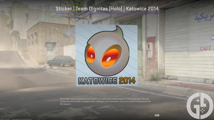 Image of the Team Dignitas holo Katowice 2014 sticker in CS2
