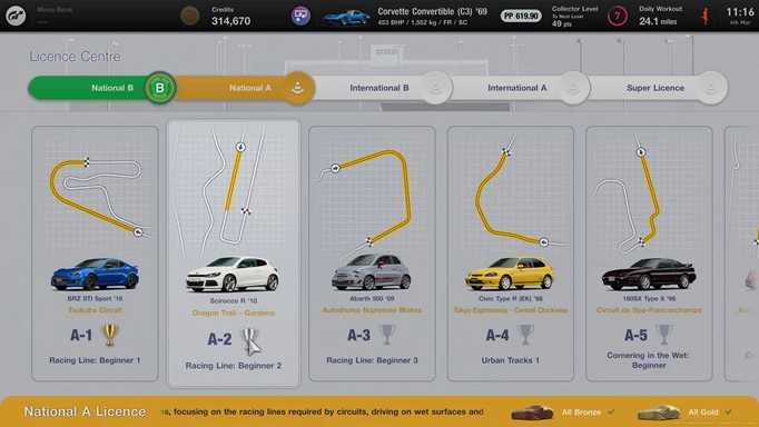 How to earn credits fast in Gran Turismo 7: Licence centre challenges