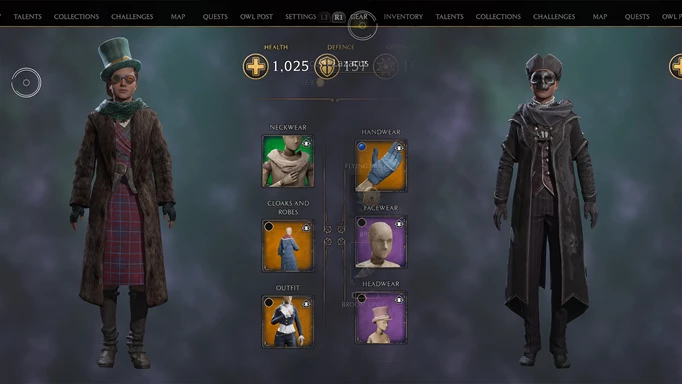 Different Gear in Hogwarts Legacy