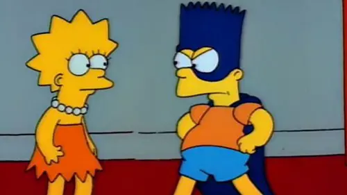 Bart as Bartman in The Simpsons