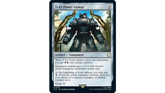 Power Armor in Fallout Magic The Gathering set