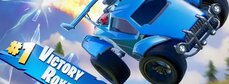 Fortnite player uses Rocket League car to snag airborne Victory Royale