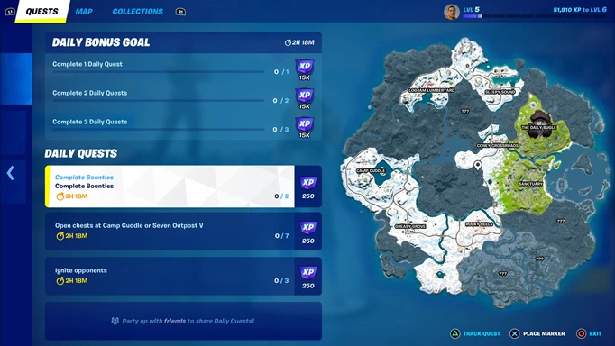 Completing challenges is how to earn XP fast in Fortnite Chapter 3.